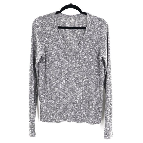 American Eagle Knit Sweater Women's M Gray Casual Basic‎ Classic Academia Staple - Picture 1 of 10